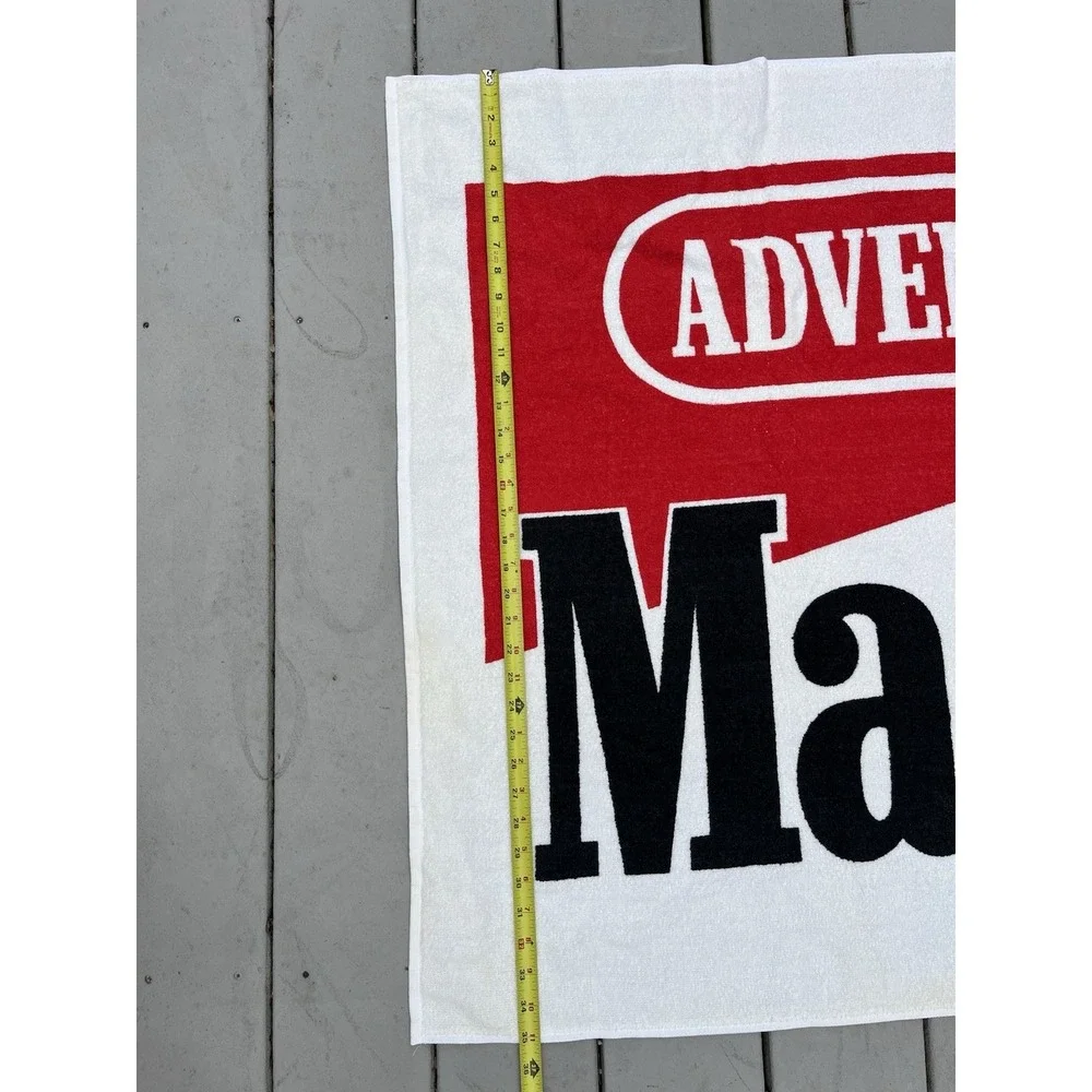 Marlboro Adventure Team‎ Beach Towel 56x35 OSFA Vintage 90s Summer Terry Cloth